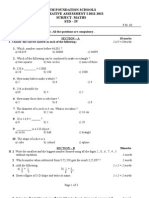 Jem Foundation Schools Summative Assessment I 2012-2013 Subject-Maths STD - Iv