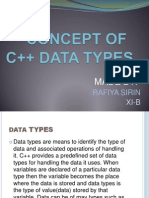 Types and Modifiers in C