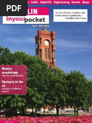 Berlin in Your Pocket #38 April/May 2009, PDF, Berlin