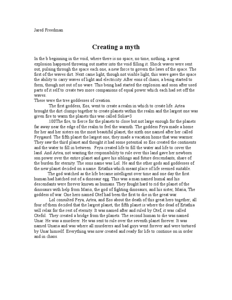 Creation Myth | PDF | Creation Myths | Norse Mythology