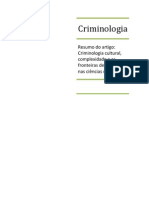 Resumo de Artigo - Criminologia