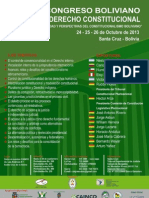Convocatoria Segundo Congreso Boliviano de Derecho Constitucional 2013