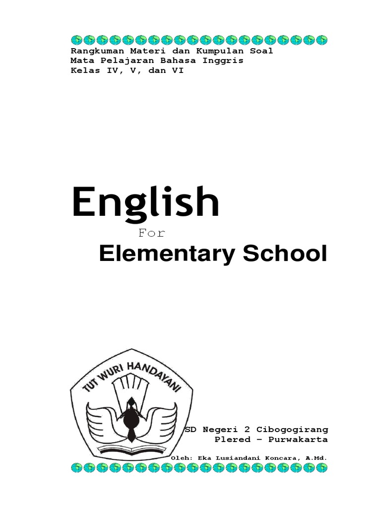 Rangkuman Materi Dan Kumpulan Soal Bahasa Inggris Kelas 4