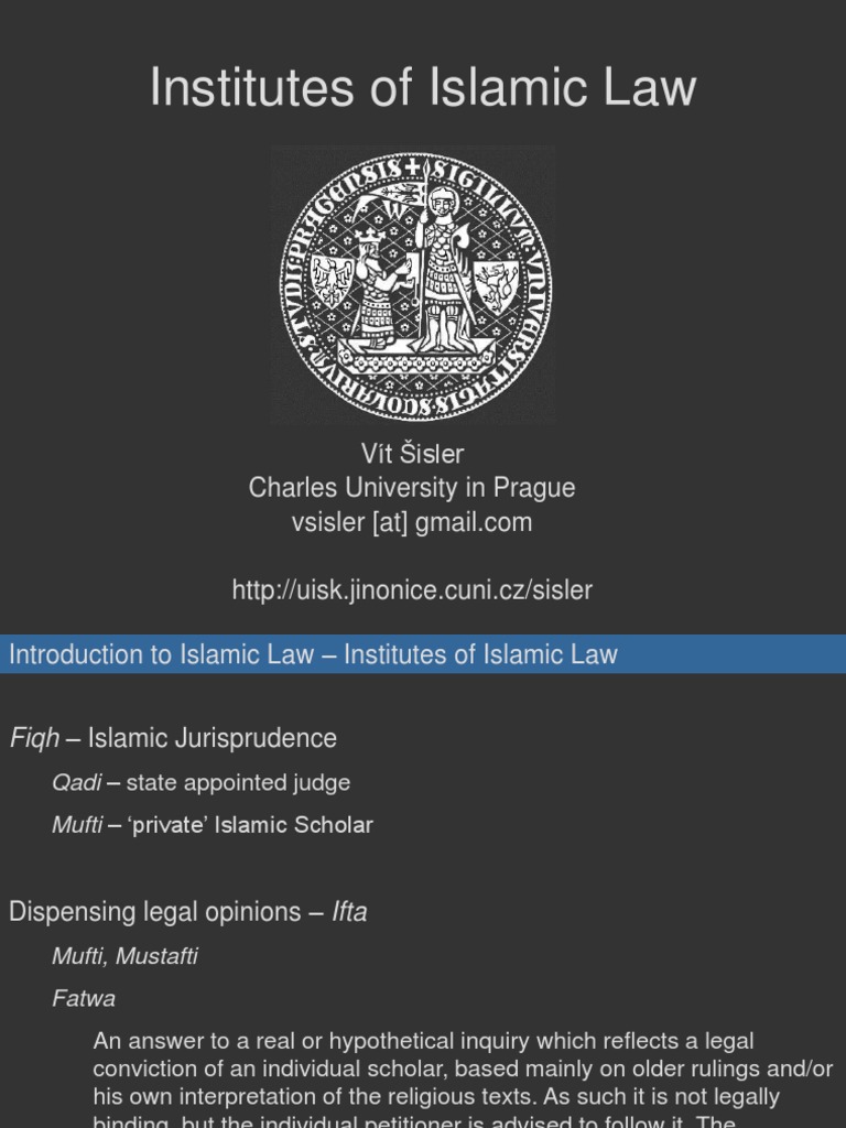 Islamic Law: A Comprehensive Overview | PDF