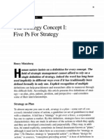 Henry Mintzberg - The Strategy Concept I. Five P's for Strategy