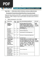 Recruitment of Various Posts in Punjab State Power Corporation Limited