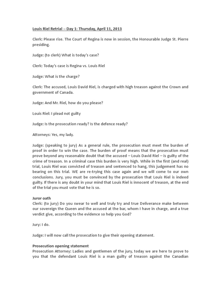 louis riel essay