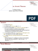 Social Choice: Arrow's Theorem: Game Theory Course: Jackson, Leyton-Brown & Shoham