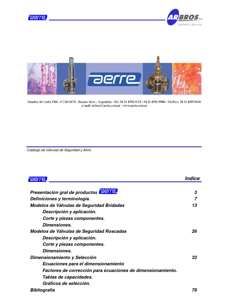 Valvulas de Alivio y Seguridad | PDF | Presión | Acero