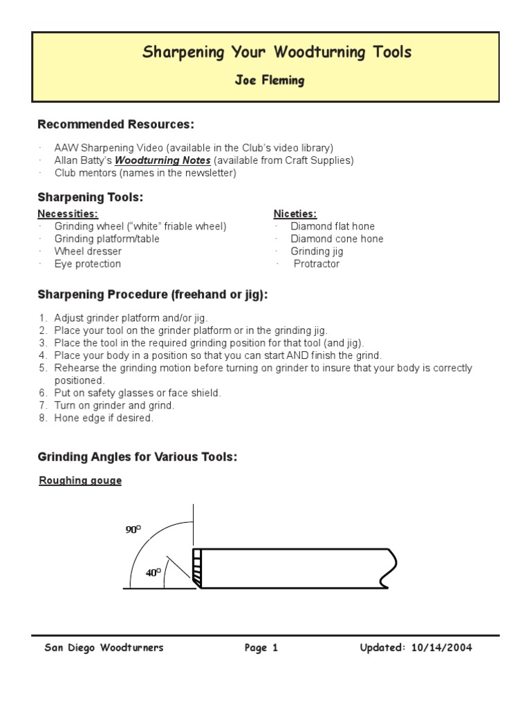 Sharpening Lathe Tools | PDF