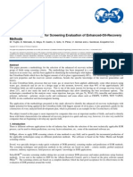 SPE 139222 Selection Methodology For Screening Evaluation of Enhanced-Oil-Recovery Methods