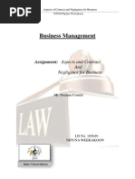 Aspects and Contract and Negligence For Business