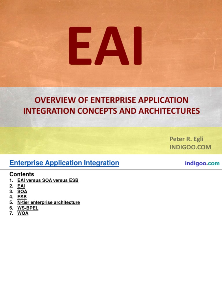 Enterprise Application Integration Technologies (EAI) | PDF | Service ...