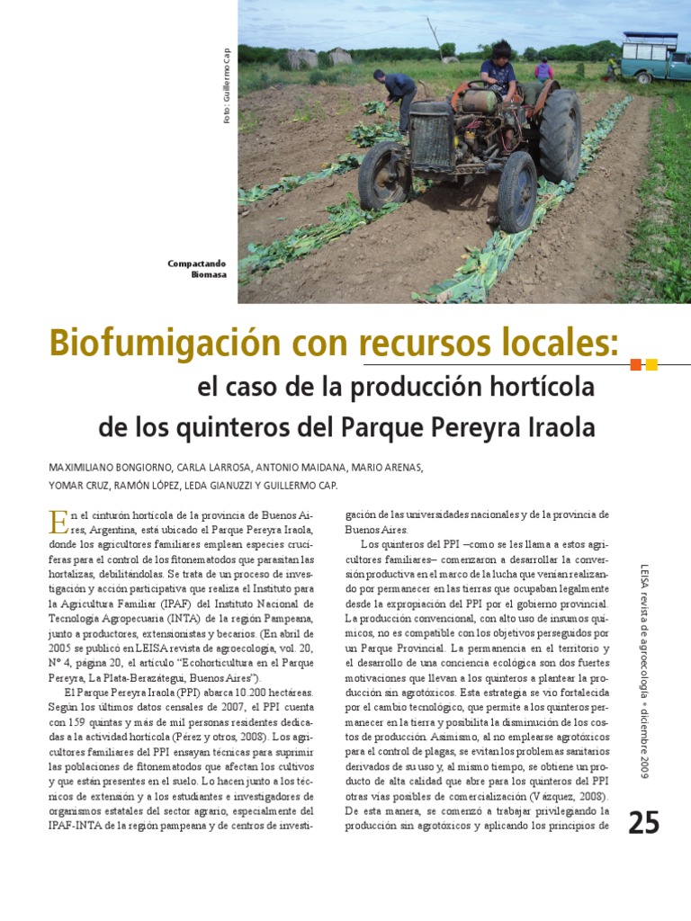 Biofumigación para controlar nematodos en brócoli | PDF | Brócoli ...