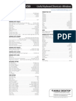 Dreamweaver CS3 Windows Shortcuts