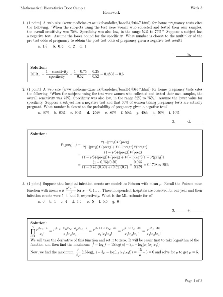 Math Biostatistics Boot Camp 1 | PDF | Logarithm | Scientific Theories