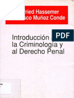 Introduccion a la Criminologia y al Derecho Penal - Winfried Hassemer, Francisco Muñoz Conde IMPRESSO