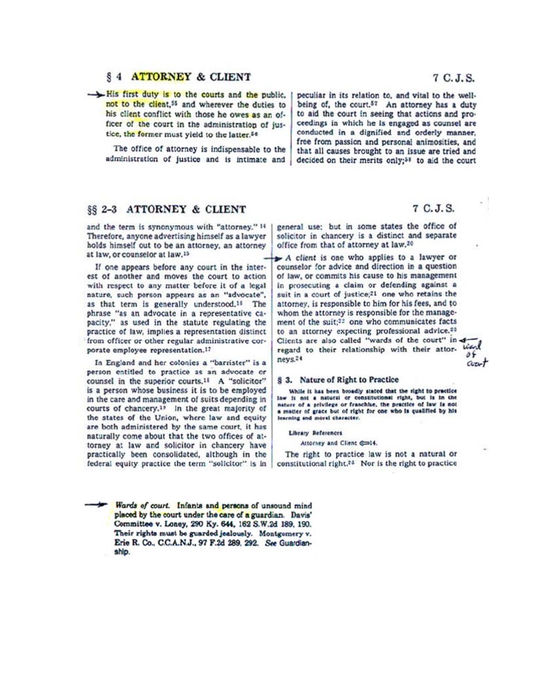 Corpus Juris Secundum Volume 7, Section 4 | PDF