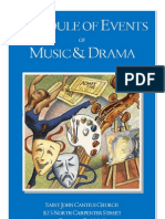 Schedule of Events of Music and Drama Web