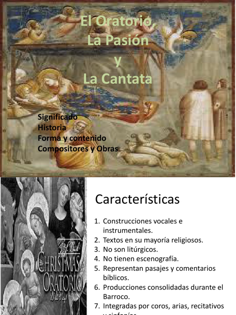 Características del Oratorio Musical | PDF | Música vocal | Música clásica