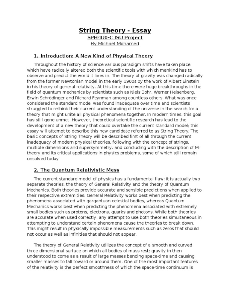 quantum theory essay