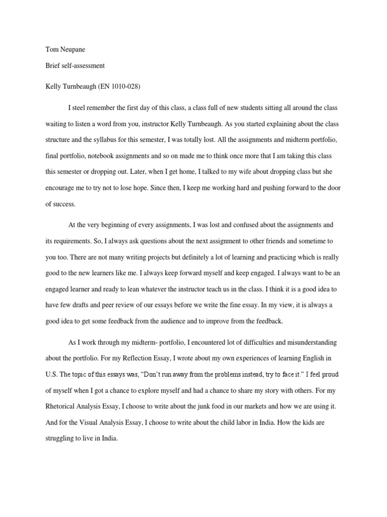Self Assessment  PDF  Bhutan  Essays