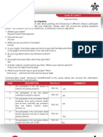 Level 1 Diagnosis Activity Checklist