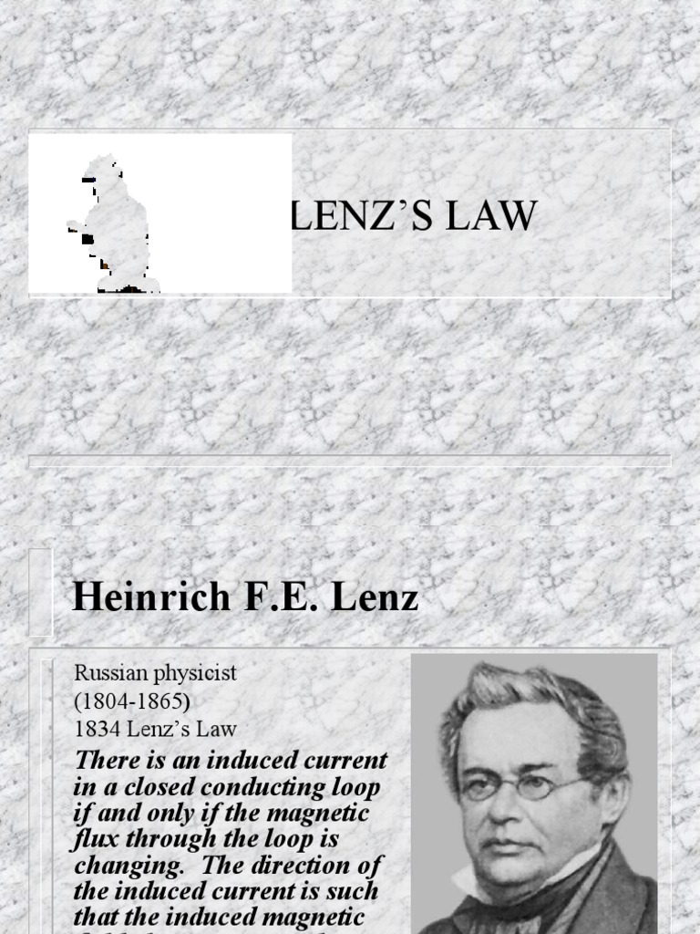 Lenzs Law PDF Induction Inductor