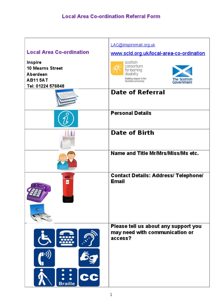 Local Area Coordination Referral Form | PDF