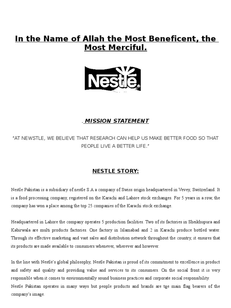 Write about 4 ps of company named nestle picture