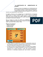 Metodología de La Investigación en Administración de Empresas Agropecuarias