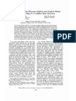 1980. on the Relationship Between Implic and Explicit Modes in the Learning of a Complex Rule Structure. Reber e Kassin