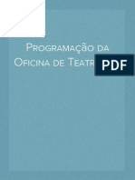 Programação Da Oficina de Teatro