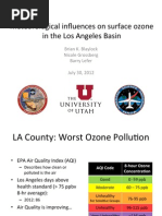 Meteorological influences on surface ozone in the Los Angeles Basin