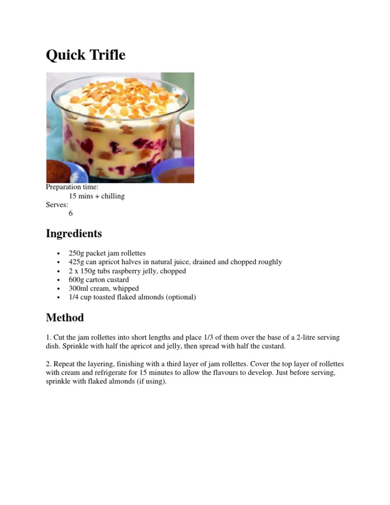 James Martin's Swiss Roll Trifle | PDF