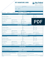 Bay Federal Credit Union Membership Application 2 Pages