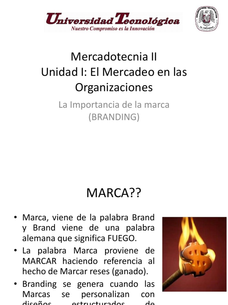 La Importancia de La Marca (BRANDING)  Gestión de la marca  Marca