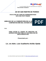 Analisis de La Corrupcion en Adquisiciones Estatales Peru