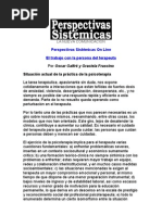 El Trabajo Con La Persona Del Terapeuta