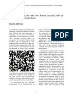 Aldridge, David - Clinical Resarch, the Individual Patien, and the Limits of Randomized Controlled Trials.pdf