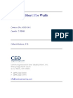 Design of Sheet Pile Walls