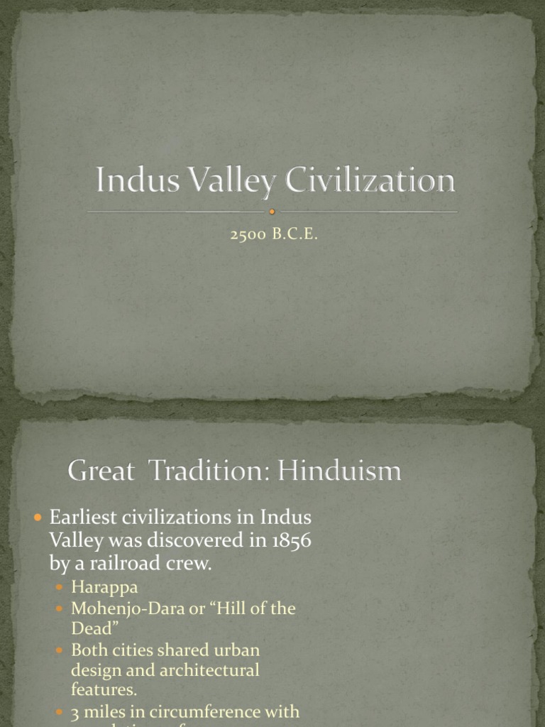 Indus Valley Civilization PDF Vedas Indian Religions