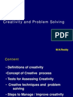 Creativity and Problem Solving: M.N.Reddy