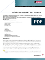 Introduction ESPRITPostProcessor