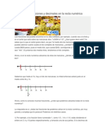 Fracciones y Decimales en La Recta Numérica