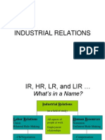 INDUSTRIAL RELATIONS FIELD OF STUDY DEFINITIONS