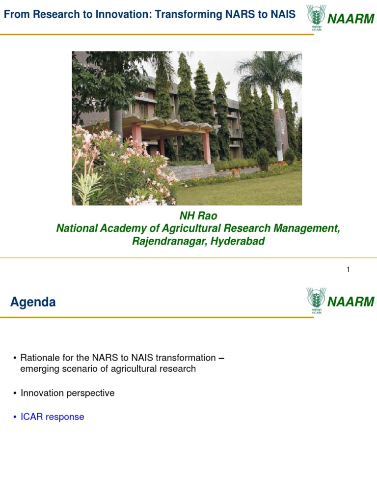 Naarm: From Research To Innovation: Transforming NARS To NAIS | PDF ...