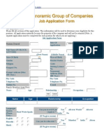 Panoramic - Job Application Form