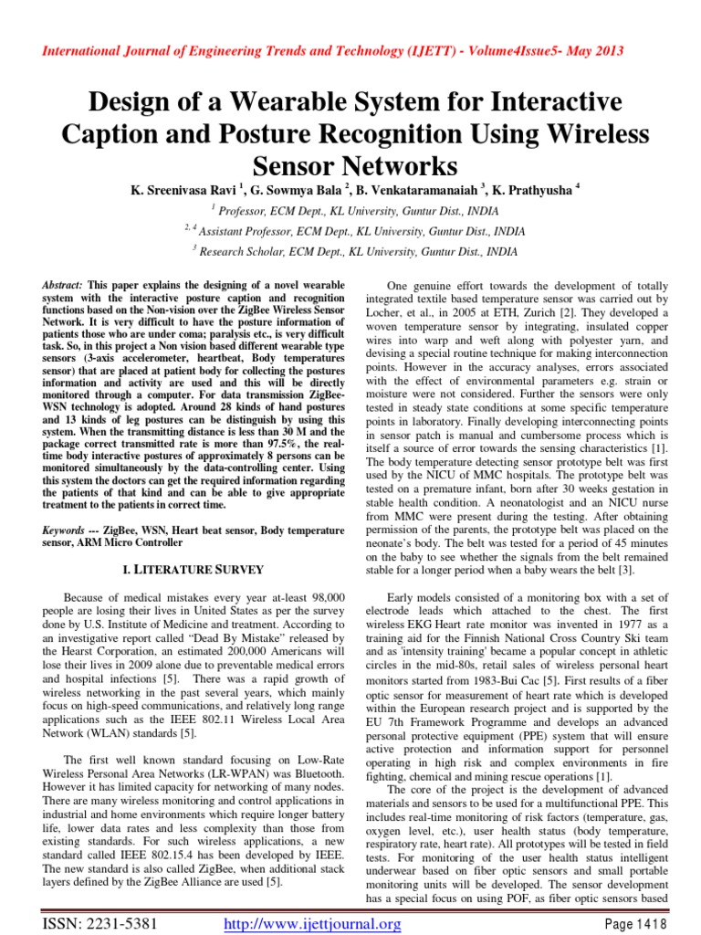 Design of A Wearable System For Interactive Caption and Posture ...