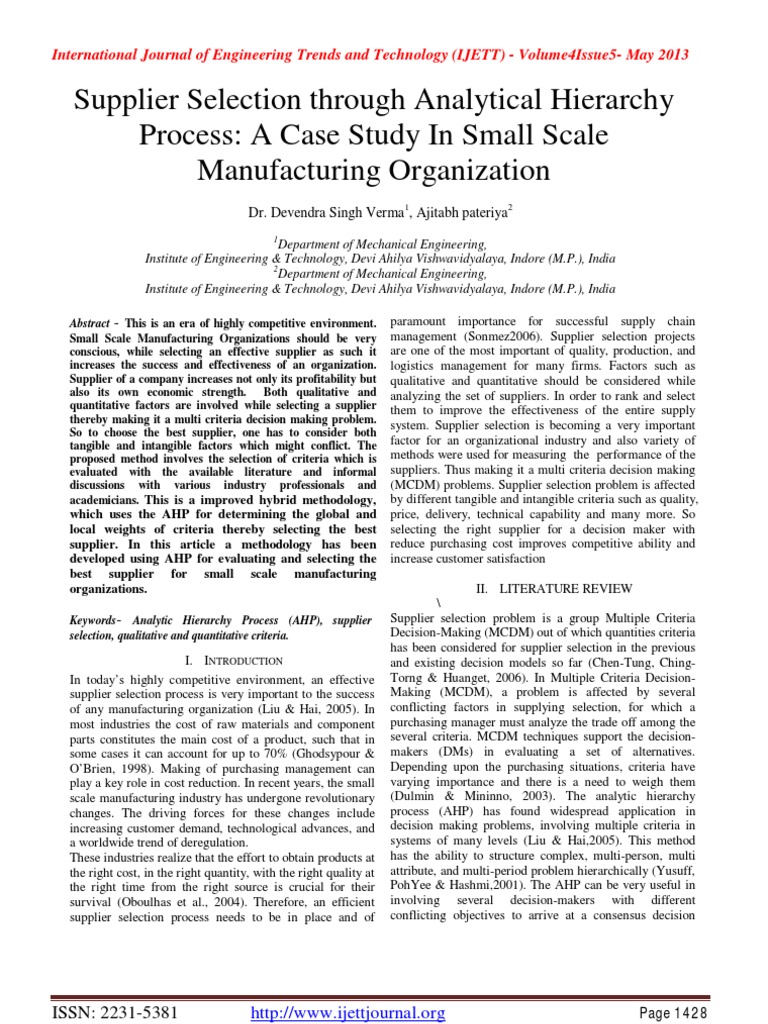 Supplier selection case study essay 05 image